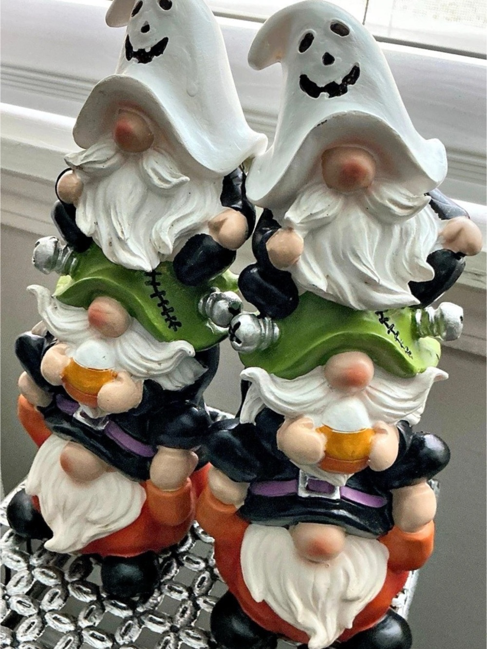 2 Bundle Stacked Gnome Holiday Decor 10.5 in